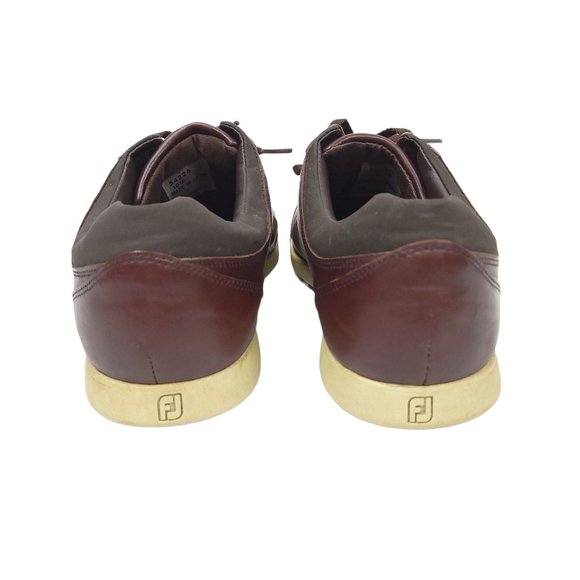 FootJoy FJ Contour Casual Spikeless Golf Shoes Mens Size 10 Brown Leather 54226 - Picture 8 of 10